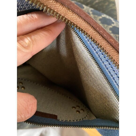 CELINE Paris Macadam Denim Signature Denim Flap Messenger Bag Y2K Shoulder - Picture 6 of 16